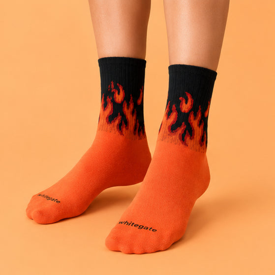 Orange Fire Socks