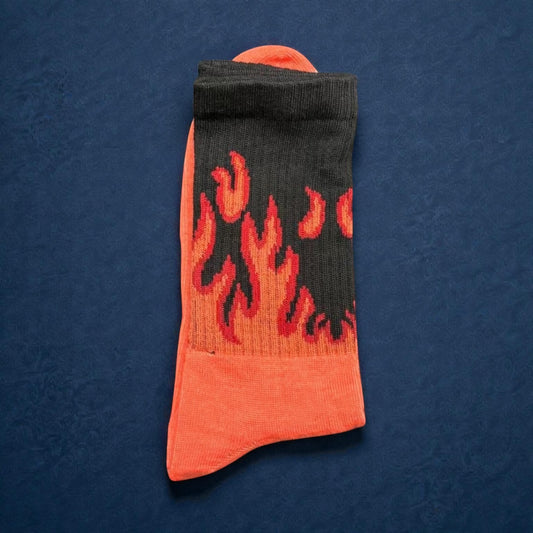 Orange Fire Socks