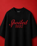 EMBROIDERED Spoiled Brat Tshirt, Black