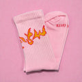 Pink Fire Socks