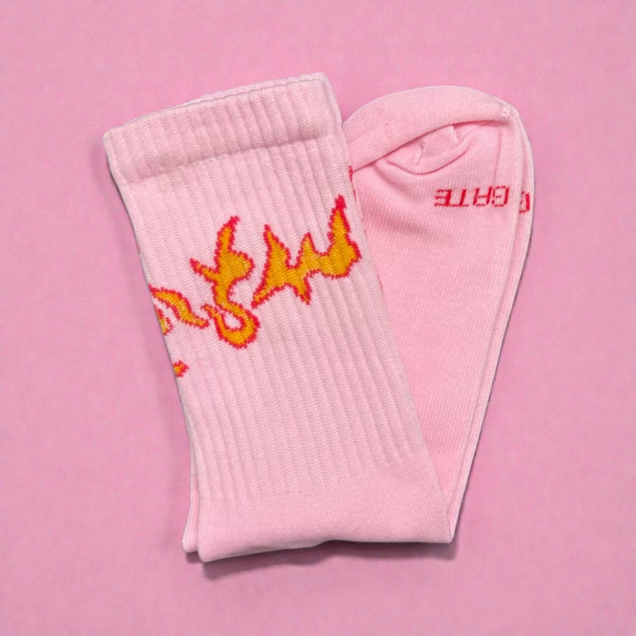 Pink Fire Socks