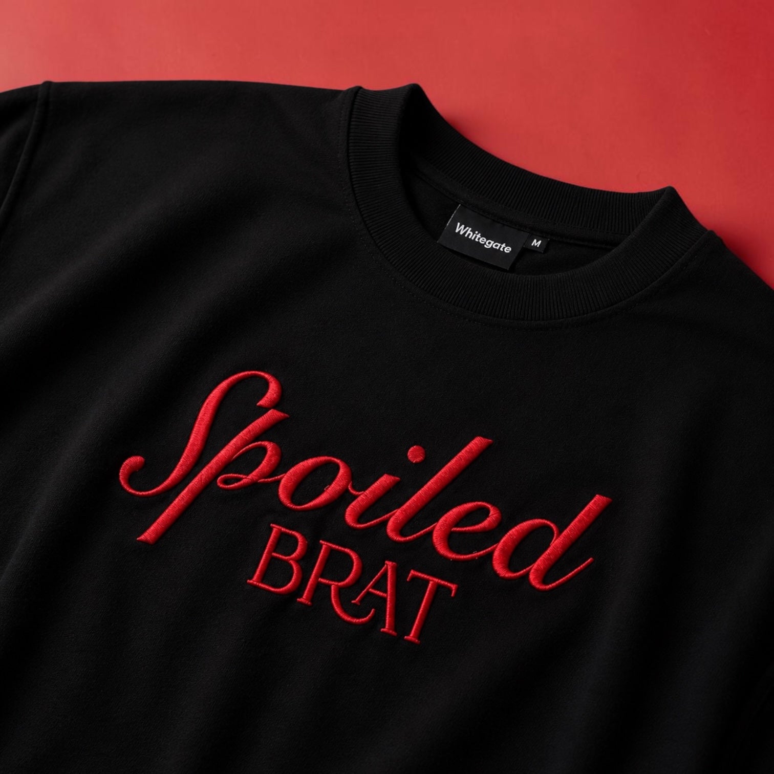 EMBROIDERED Spoiled Brat Tshirt, Black