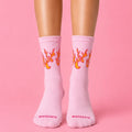 Pink Fire Socks