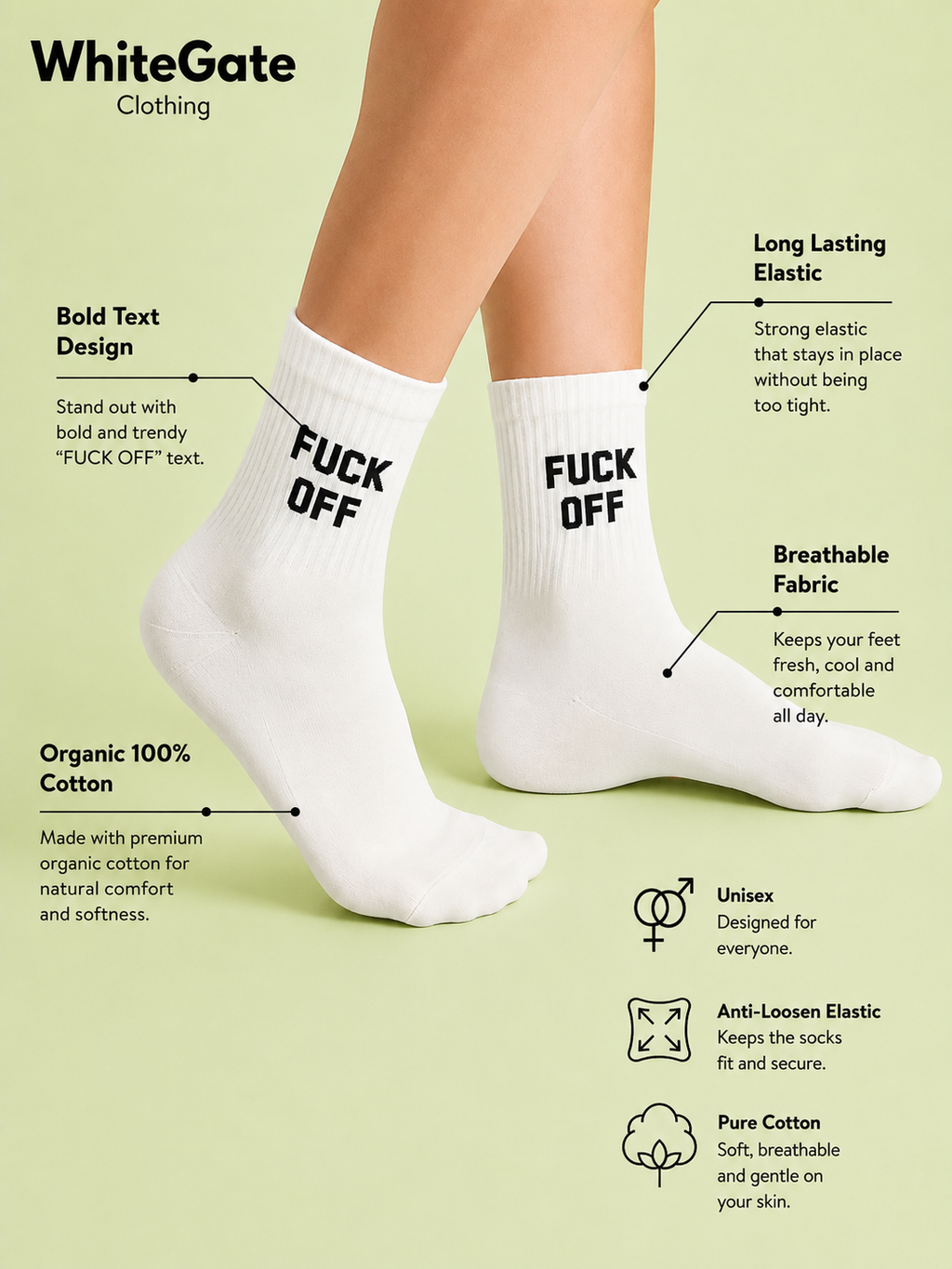 F off socks