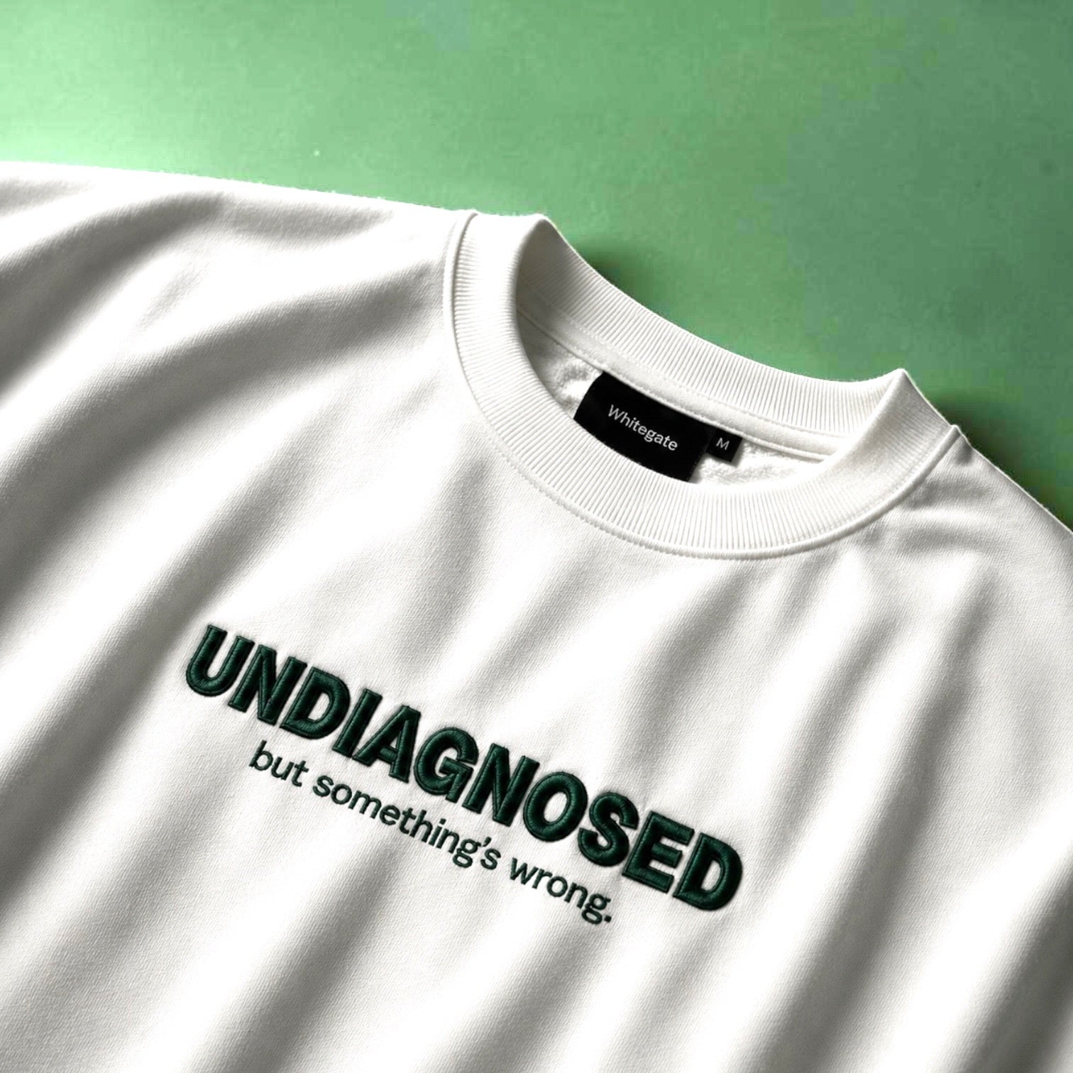 EMBROIDERED Undiagnosed, White