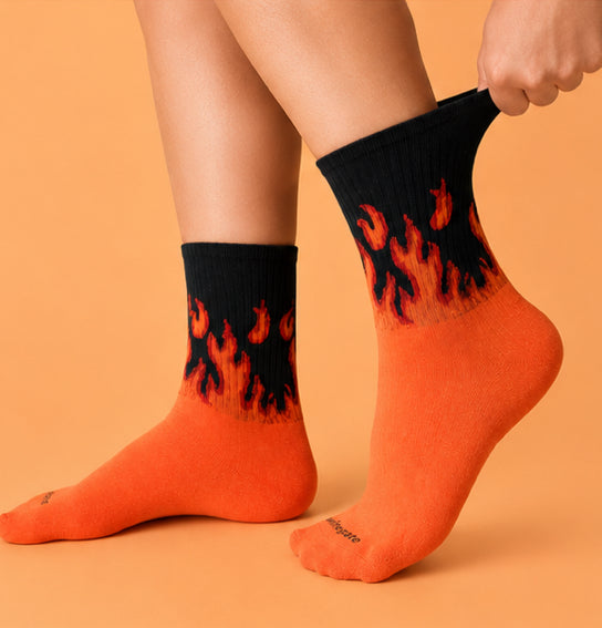 Orange Fire Socks