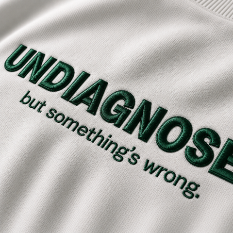 EMBROIDERED Undiagnosed, White