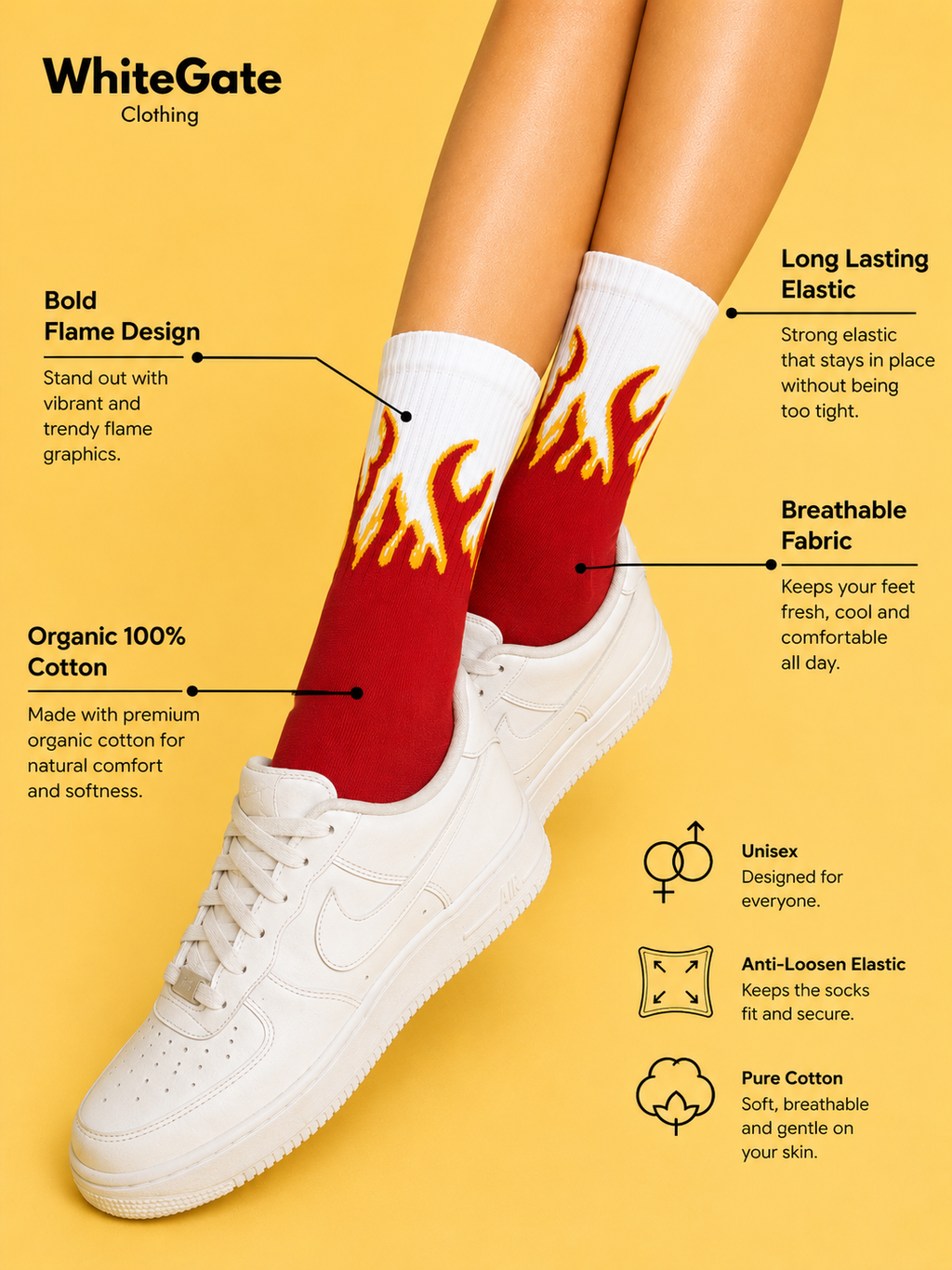 Red Fire Socks